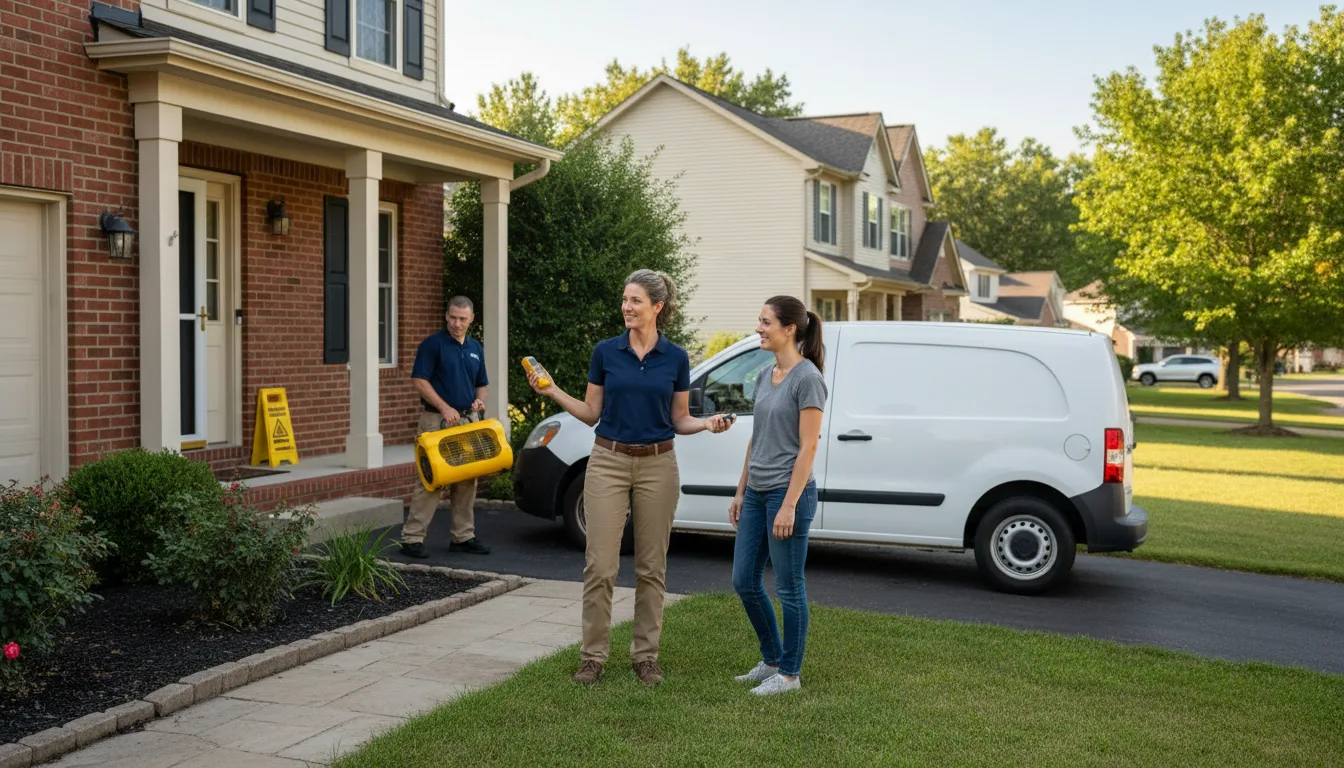 Residential water damage restoration in Westville, OK
